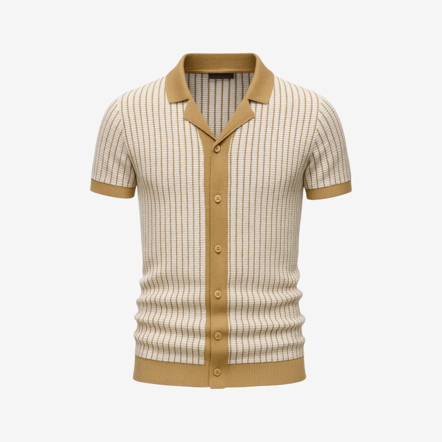 Elijano | Gestreiftes Strick-Polo-Shirt aus Baumwollmix